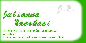julianna macskasi business card